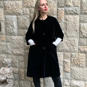 AFL CIO Women's Black Velvet Puffer Coat Jacket